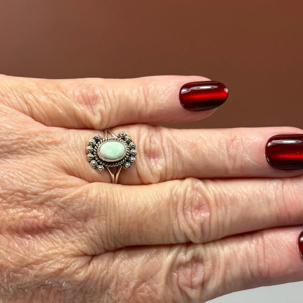 925 Sterling Silver Palomino Turquoise Ring